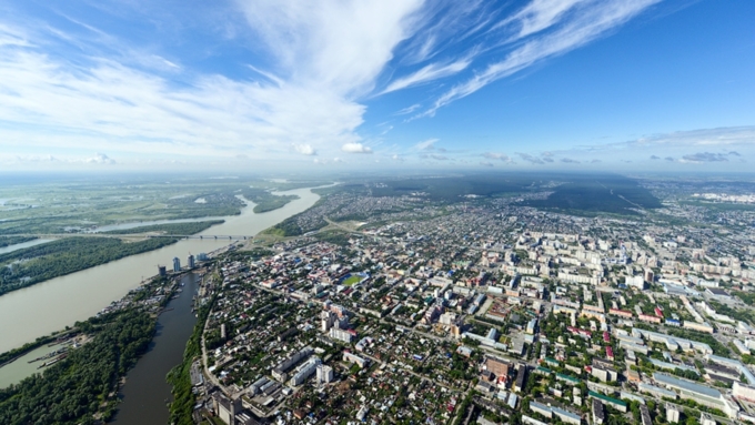 Расположение города Барнаула на карте России