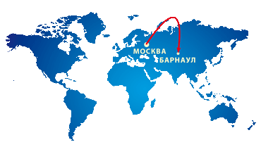 Точное расстояние от Барнаула до Москвы с вариантами маршрутов