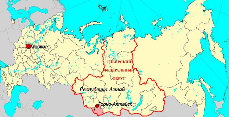 Горно-Алтайск на карте